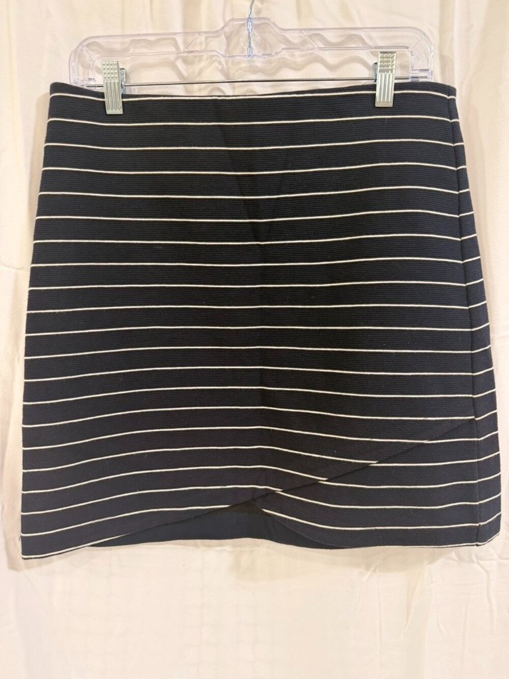 Stretch Striped Skirt | Navy | Like New